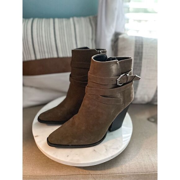 Qupid suede green boots - Picture 1 of 7